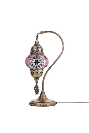 Demmex Gooseneck 40cm - 100% Handcrafted Authentic Turkish Lamp and Moroccan Mosaic Table Bedside