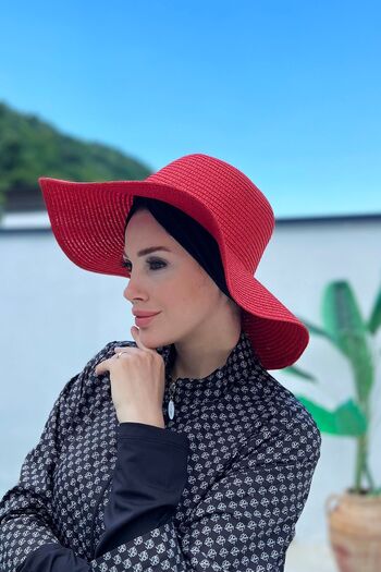 Remsa Mayo Red Straw Hat - RŞ-64