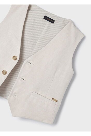 MAYORAL Beige Linen Boy's Vest 3359