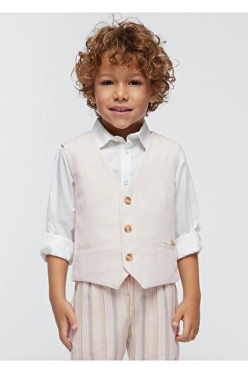 MAYORAL Beige Linen Boy's Vest 3359