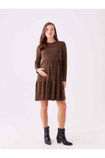 LC Waikiki Μακρυμάνικο φόρεμα εγκυμοσύνης LCWAIKIKI Maternity Crew λαιμόκοψη