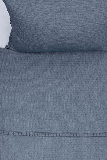 Koza Home Patara Blue Multi-Purpose 100% Cotton Double Bedspread 240x250 7504a