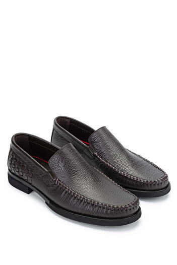 Tamer Tanca Men's Brown Genuine Leather Loafer Shoes