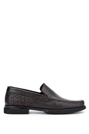 Tamer Tanca Men's Brown Genuine Leather Loafer Shoes