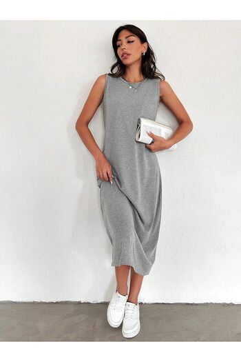 LİVE SPORT Knitted Cotton Women's Long Dress