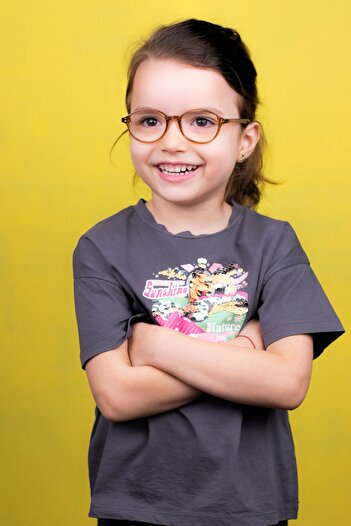 By Donetto Unisex 1-5 Years Coffee Children's Glasses - Blue Light Protection, Computer Screen