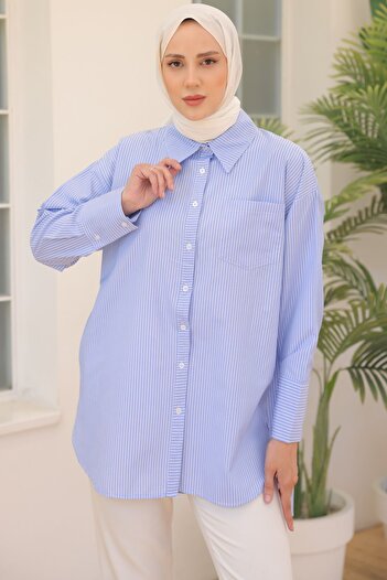 benguen Blue Striped Shirt 12020