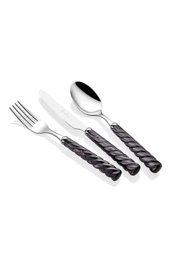 ZM Decor 75 Piece Vito Black Cutlery Set