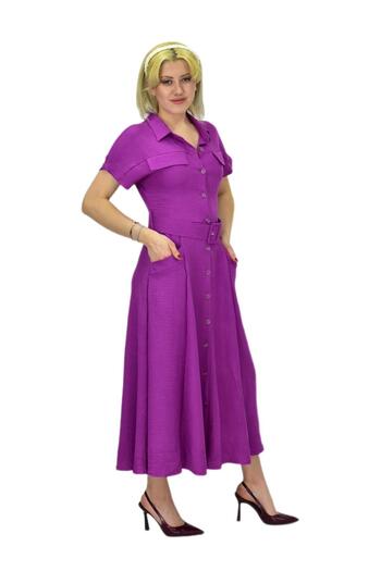 Woow Women's Belted Dress with Pockets - Ayrobin BGL-ST03776