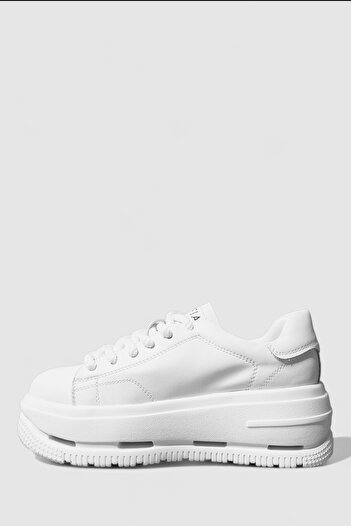 Lufian Women's Sports Shoes - White Thick Sole