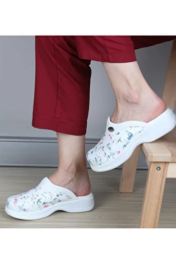 Hipokrat Medikal Sabo Hippocrat Patterned - Full Orthopedic Sabo Slippers