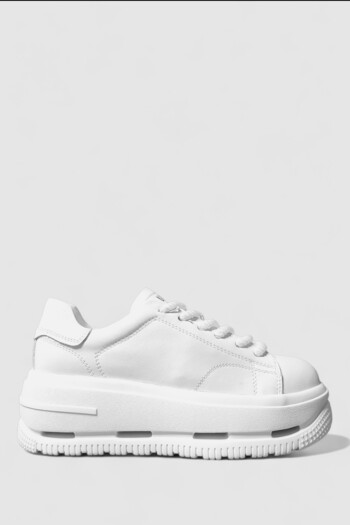 Lufian Women's Sports Shoes - White Thick Sole