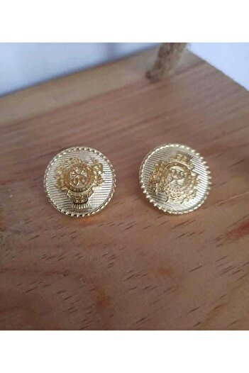 Beyna 1 Yellow Blazer Jacket - Metal Button, 1.5 Cm, 8 Pieces