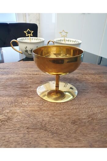 LOVYCO Gold Design Ice Cream, Custard, Fruit Bowl, Pudding Cup