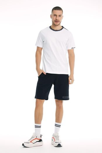 Ellesse Ανδρικό μπλουζάκι Crew Neck Plain White Em018-wt Ανδρικό μπλουζάκι