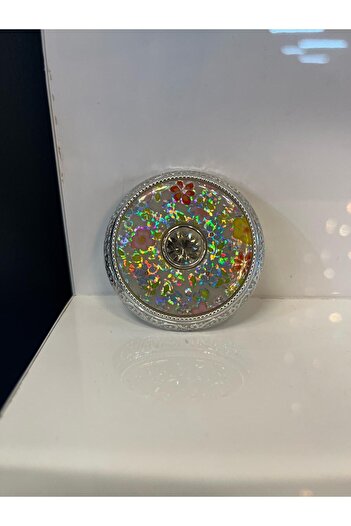 Taşkın Aksesuar 4.5cm Chrome Brooch Button - Plastic Accessory, Throw Pillow Pattern, Round Design, Colorful (2 PCS)