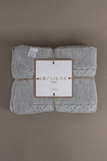 Koza Home Trenza Gray TV Blanket 130x170 15032