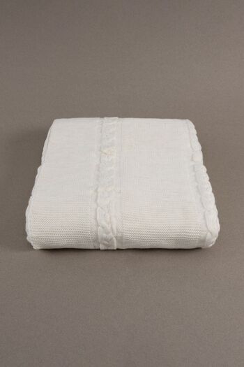Koza Home Trenza Cream Double Blanket 200x220 15025