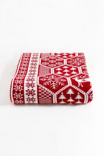 Koza Home Destino Red New Year Christmas Patterned TV Blanket 130x170 2023