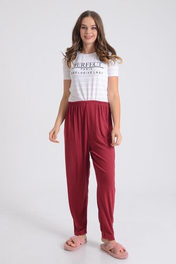 PİNKMARK PINKMARK WOMEN'S ELASTIC WAIST COMFORTABLE FIT COTTON LARGE SIZE PAJAMA BOOTS PMPT25695