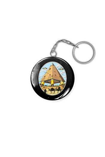 Fizello Egyptian Pyramids Alien UFO Keychain