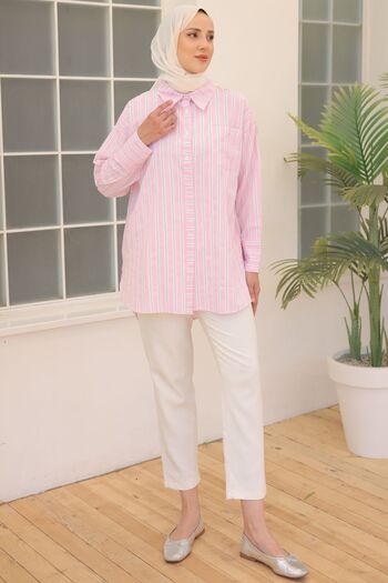 benguen Pink Striped Shirt - Model 12022