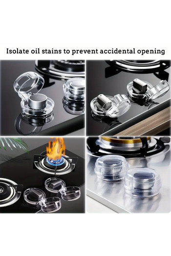 SAVORYHOME 2pcs Kitchen Oven Gas Cooker Button Cover - Transparent Color, Button Control Switch, Protective Cover