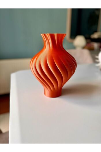 Limon 3D Desing Elegansia Decorative Plastic Vase - Ceramic Look, Stylish and Modern Design