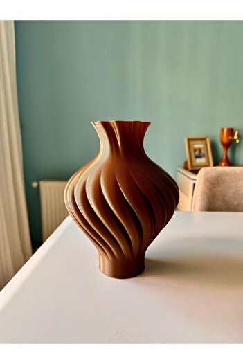 Limon 3D Desing Διακοσμητικό πλαστικό βάζο Elegansia - Κεραμική εμφάνιση, κομψό και μοντέρνο σχέδιο