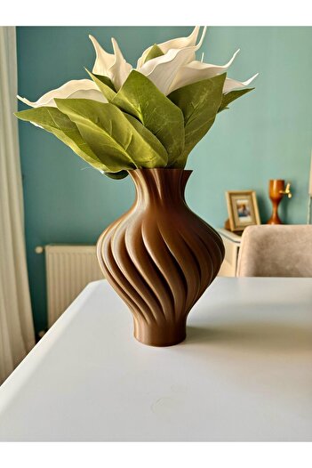 Limon 3D Desing Διακοσμητικό πλαστικό βάζο Elegansia - Κεραμική εμφάνιση, κομψό και μοντέρνο σχέδιο