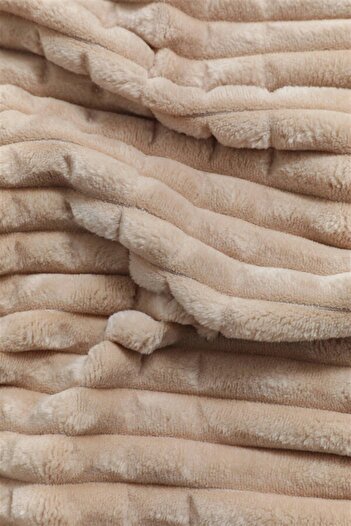 Sarar Merinos Modern Line Single 2 Piece Blanket Set Beige