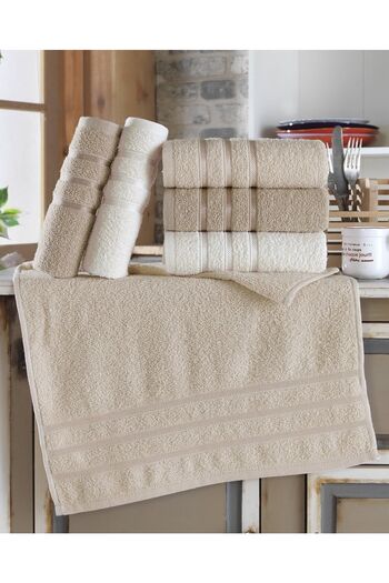 BİNNUR HOME Трирядний антибактеріальний рушник для рук і обличчя 40x60 см, 6 шт. | Кухонний рушник | 100% бавовна