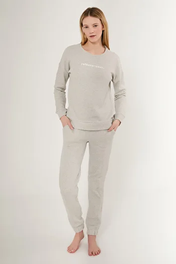 Arnetta Gray Relaxez Vouz Women's Long Sleeve Tracksuit Set