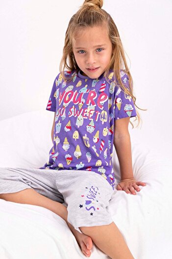 ROLY POLY Rolypoly Youre So Sweet - Purple Girl Capri Set