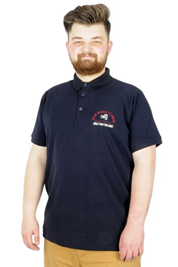 ModeXL Mode Xl Великий розмір Футболка Поло New World 22339 Синій