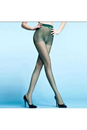 Dark Fancy Green Thin Pantyhose