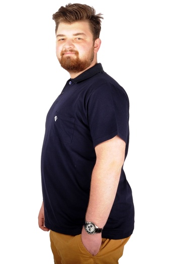 ModeXL Mode Xl Великий розмір Футболка Поло Кишеня Sup Basic 21557 Синій