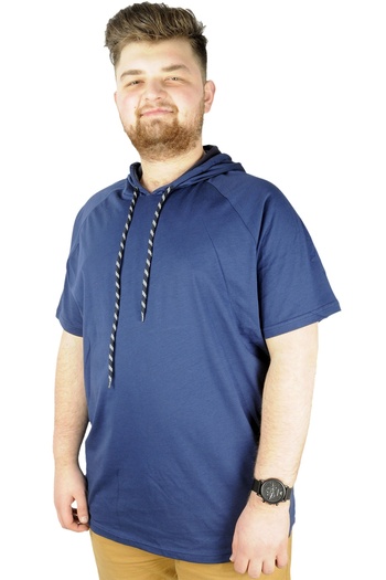 ModeXL Mode Xl Large Size T-shirt Reglan Hooded 22117 Indigo