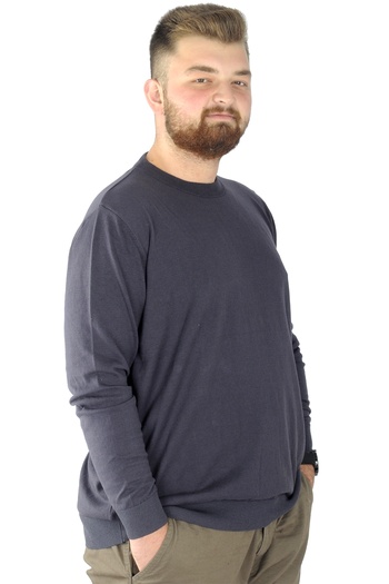 ModeXL Mode Xl Plus Size Sweater Crew Neck 22207 Smoked