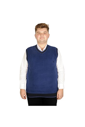 ModeXL Mode Xl Великий розмір Чоловічий светр Vanize Selanik 20547 Indigo