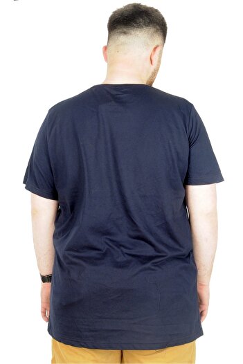ModeXL Mode Xl Великий розмір Футболка з круглим коміром Chase 22193 Синій