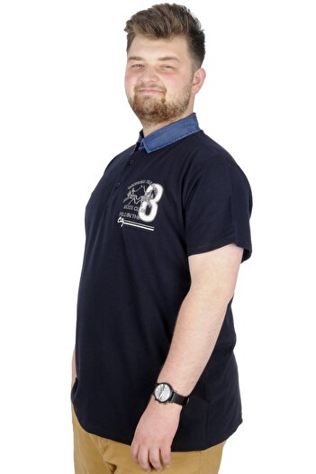 ModeXL Футболка великого розміру Mode Xl Поло Modx Club 22351 Navy Blue