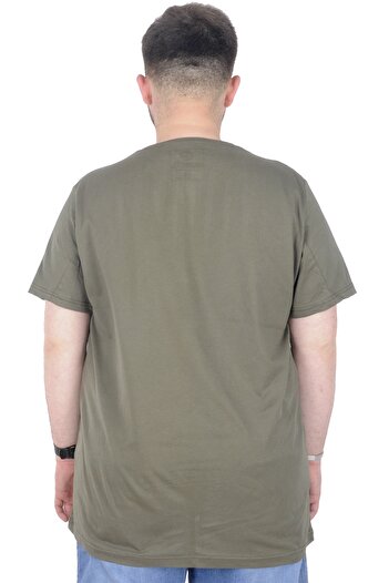 ModeXL Mode Xl Великий розмір Футболка з велосипедним коміром Delete 22169 Хакі