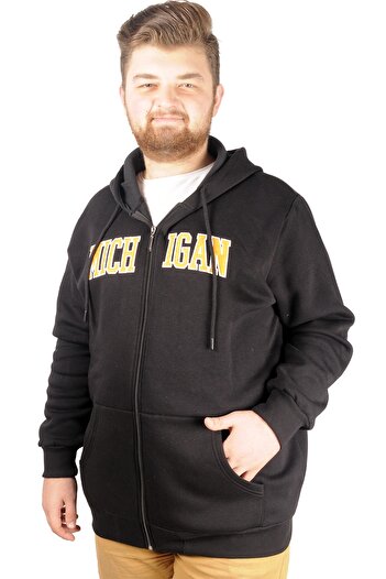 ModeXL Mode Xl Чоловічий світшот з капюшоном Michigan 21519 Чорний