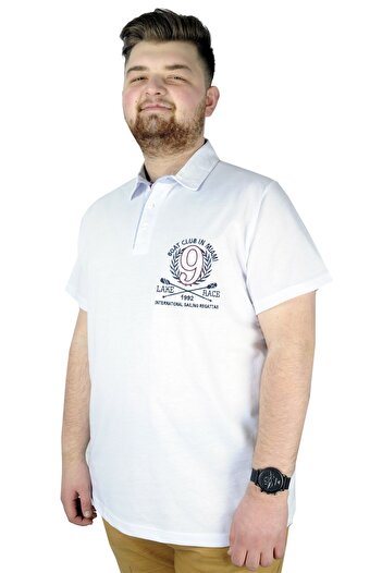 ModeXL Модель Xl Чоловіча футболка Polo Boat Club 22301 Біла