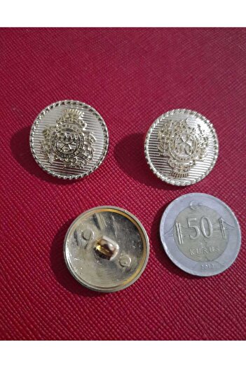 Beyna 1 Set Blazer Jacket - 1 Yellow Coated, Metal Button, 2.5 cm and 1.5 Cm, 1 Pack 11 Pieces