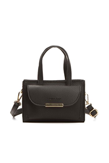 Adelina Bags Mini geantă neagră de mână și de umăr pentru femei - cu husă