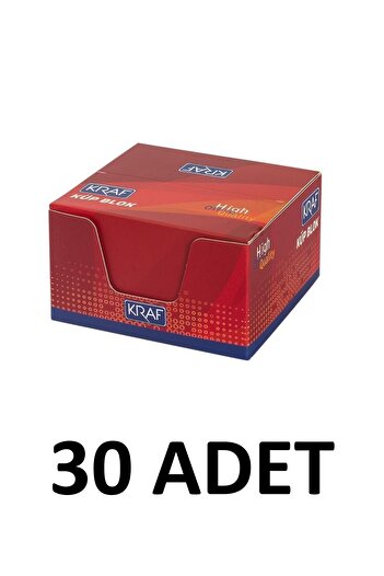 KRAF 30 Pieces of White Cube Note Paper 8X8 cm 115g