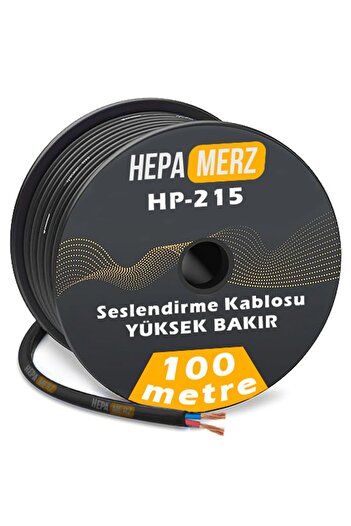 Hepa-Merz Hepa Merz Hp-215bk Bakır 2x1.5 Mm Hoparlör Ses Kablosu 100 Mt (%100 BAKIR)