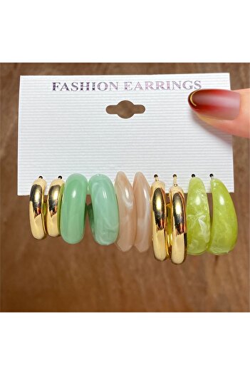 So Much Accesories So-much Women's Hoop Earring Set-5
